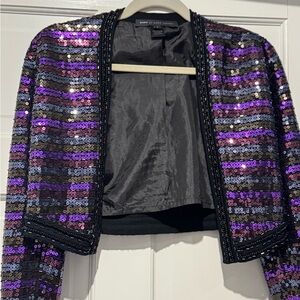 Marc By Marc Jacobs Sequin Blazer - Purple and Black